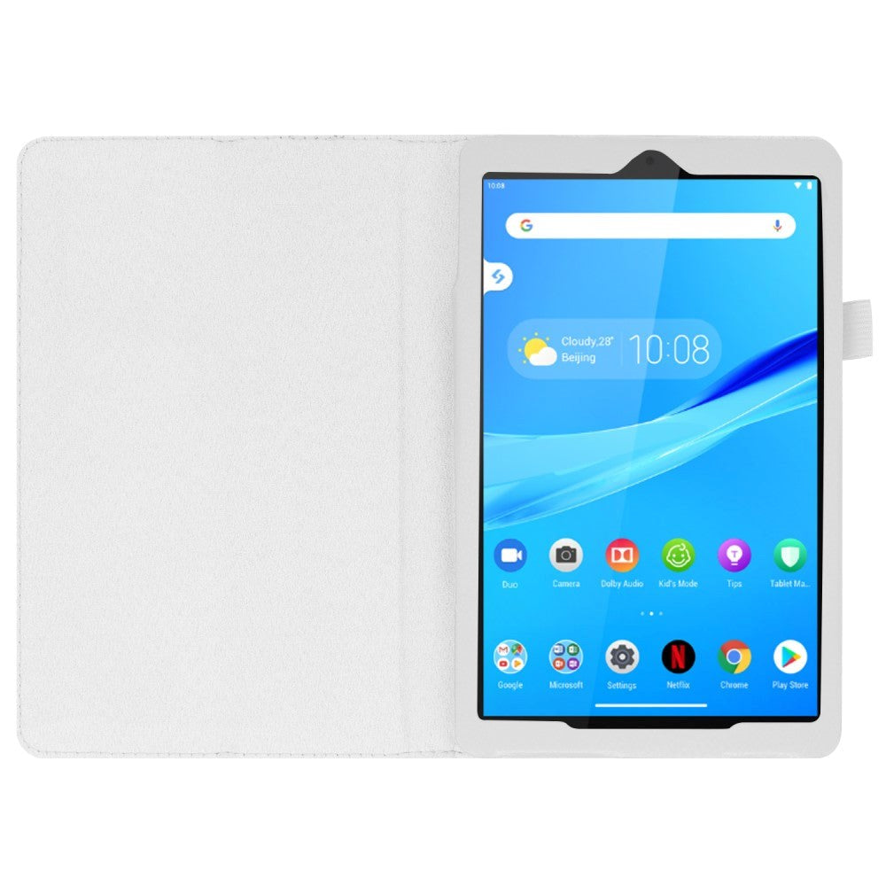 Lenovo Tab M8 (2nd Gen.) 8" Litchi Læder Cover m. Magnetluk & Ståfunktion - Hvid