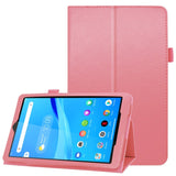 Lenovo Tab M8 (2nd Gen.) 8" Litchi Læder Cover m. Magnetluk & Ståfunktion - Lyserød