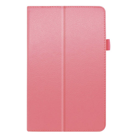 Lenovo Tab M8 (2nd Gen.) 8" Litchi Læder Cover m. Magnetluk & Ståfunktion - Lyserød