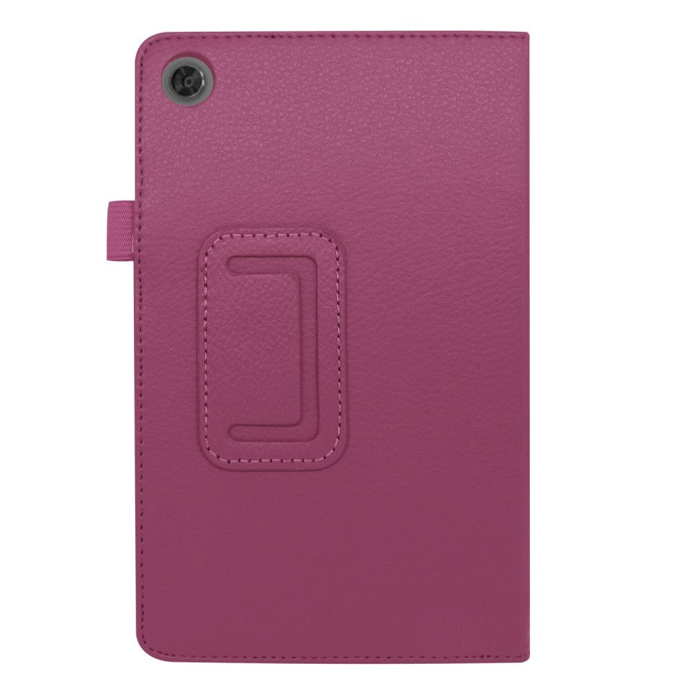 Lenovo Tab M8 (2nd Gen.) 8" Litchi Læder Cover m. Magnetluk & Ståfunktion - Lilla