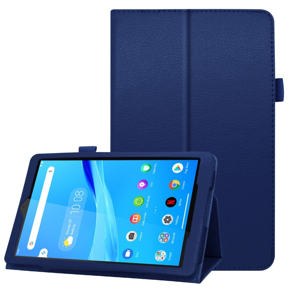 Lenovo Tab M8 (2nd Gen.) 8" Litchi Læder Cover m. Magnetluk & Ståfunktion - Blå