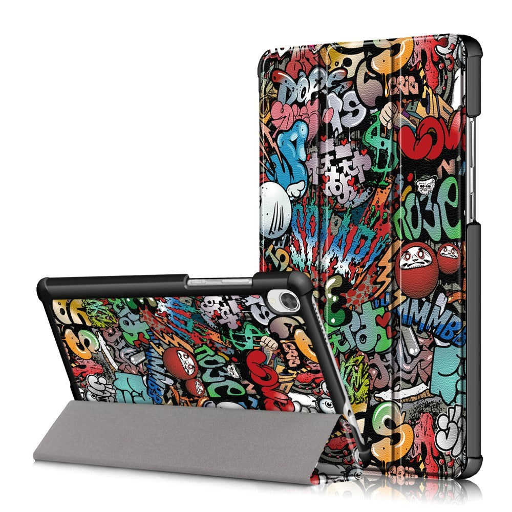 Lenovo Tab M8 (2nd Gen.) 8" Læder Flip Cover m. Folde & Standerfunktion - Graffiti