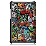 Lenovo Tab M8 (2nd Gen.) 8" Læder Flip Cover m. Folde & Standerfunktion - Graffiti