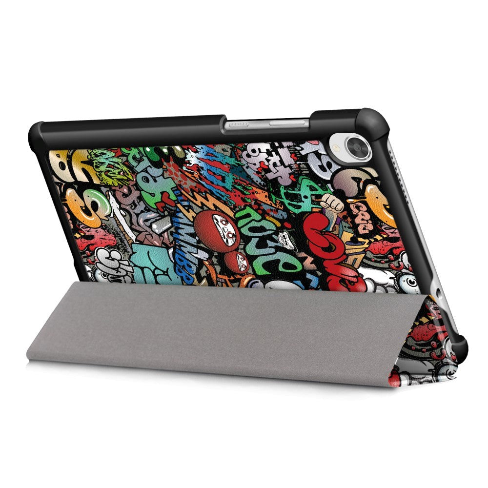 Lenovo Tab M8 (2nd Gen.) 8" Læder Flip Cover m. Folde & Standerfunktion - Graffiti