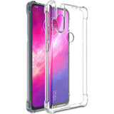 Motorola One Hyper IMAK Shock Resistant Plastik Bagside Cover m. Beskyttelsesfilm - Gennemsigtig