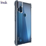 Motorola One Hyper IMAK Shock Resistant Plastik Bagside Cover m. Beskyttelsesfilm - Gennemsigtig