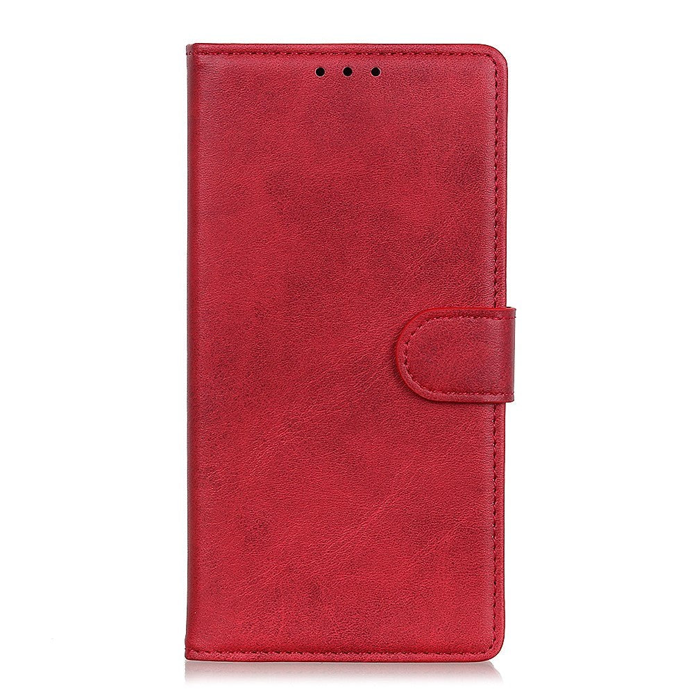 Motorola Moto G Pro Kunstlæder Cover m. Kortholder - Rød