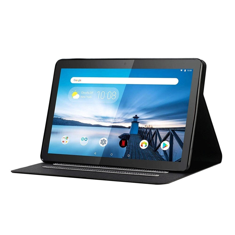 Lenovo Tab M10 X605F / X505F Blødt Læder Flip Cover m. Pung - Sort