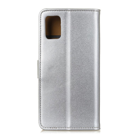 Motorola Moto G9 Plus Wallet Læder Cover m. Pung - Sølv