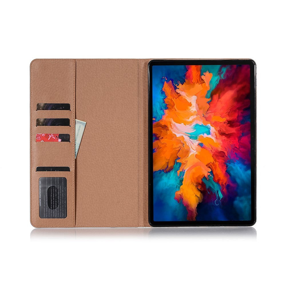 Lenovo Tab P11 Pro Læder Flip Cover m. Ståfunktion & Kortholder - Blå