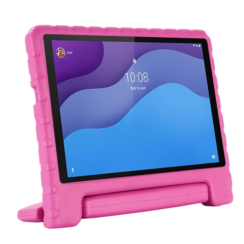 Lenovo Tab 4 10 / 4 10 Plus Børne Bagside Cover m. Håndtag  - Pink