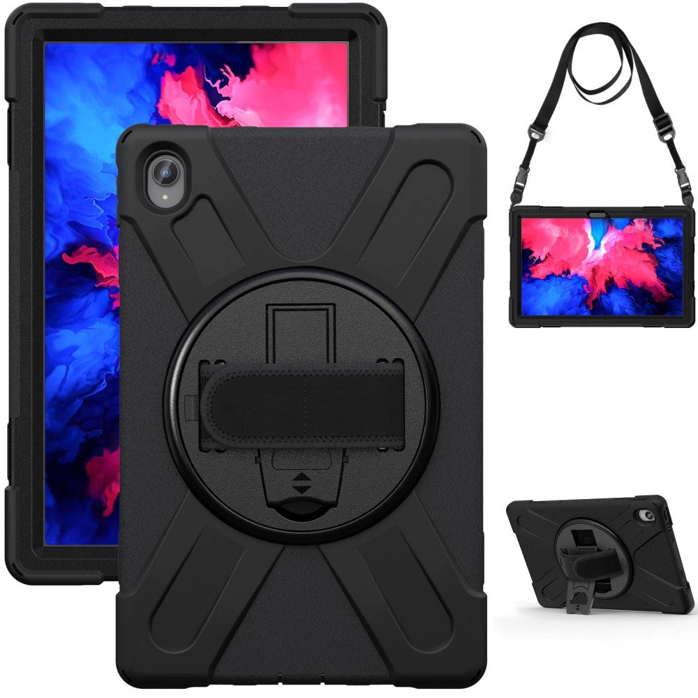 Lenovo Tab P11 / P11 (5G) / P11 Plus Håndværker Case m. Skulderstrop & Håndholder - Sort