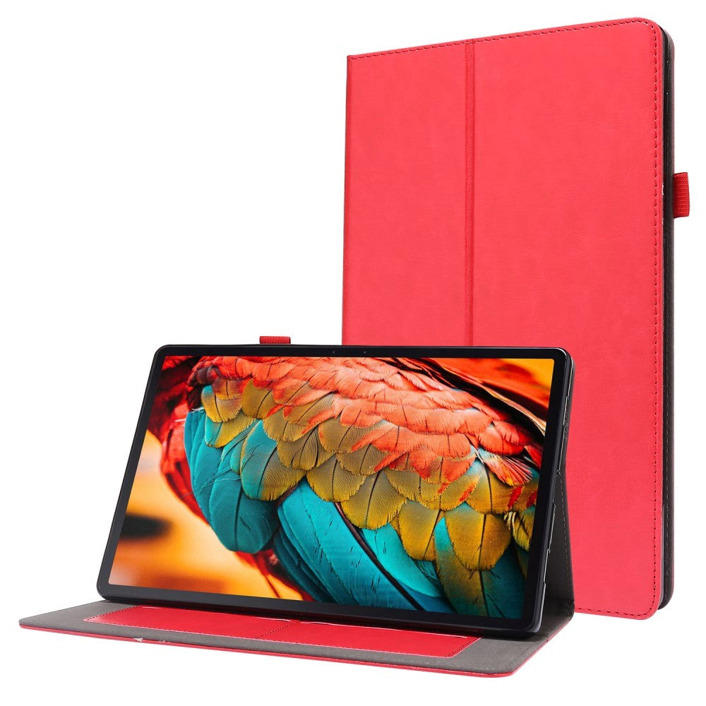 Lenovo Tab P11 / P11 (5G) / P11 Plus Læder Cover m. Ståfunktion & Kortholder - Rød