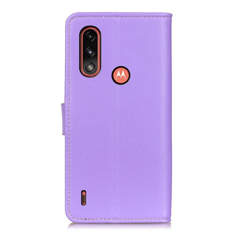 Motorola Moto E7 Power / E7i Power Læder Flip Cover m. Pung - Lilla