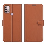 EIDERWOOD Motorola Moto G10 / G20 / G30 - Kunstlæder Flip Cover m. Kortholder & Stander - Brun