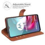 EIDERWOOD Motorola Moto G10 / G20 / G30 - Kunstlæder Flip Cover m. Kortholder & Stander - Brun