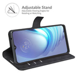 Motorola Moto G50 Læder Flip Cover m. Ståfunktion & Kortholder - Sort