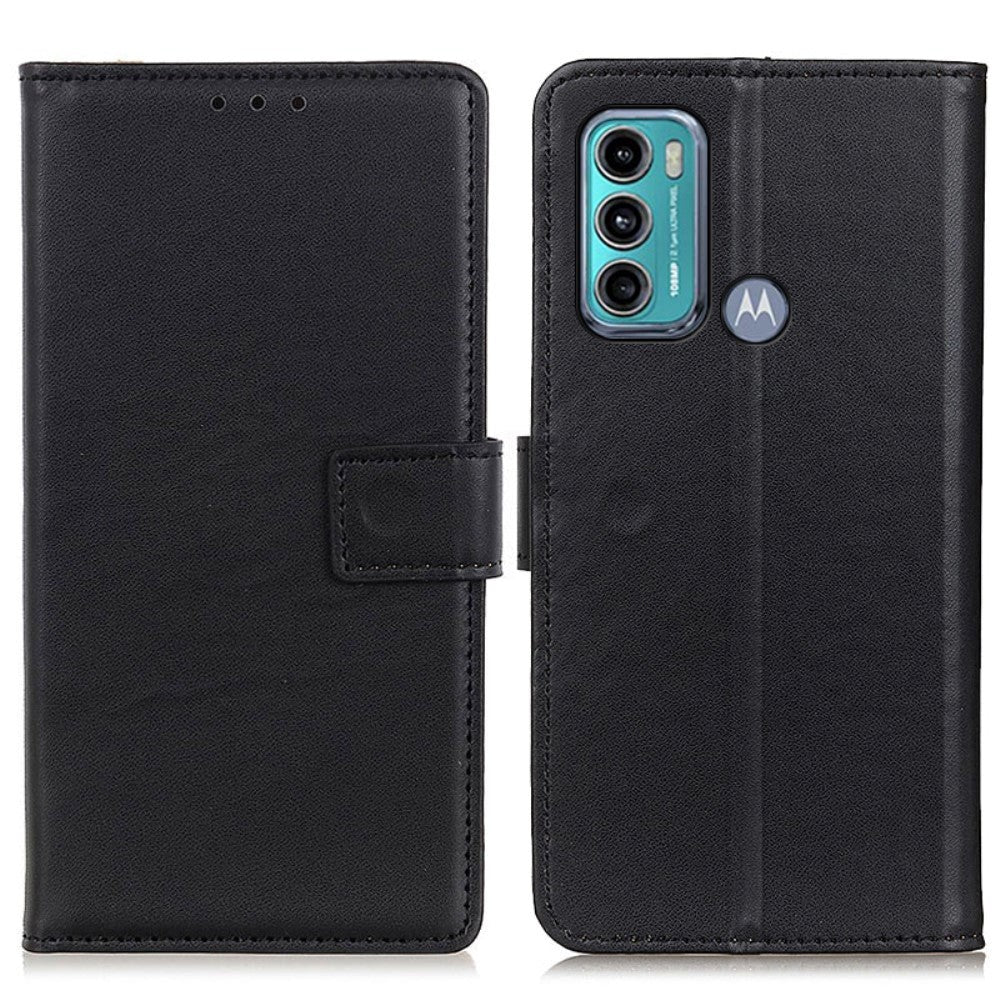 Motorola Moto G60 Læder Flip Cover m. Pung - Sort