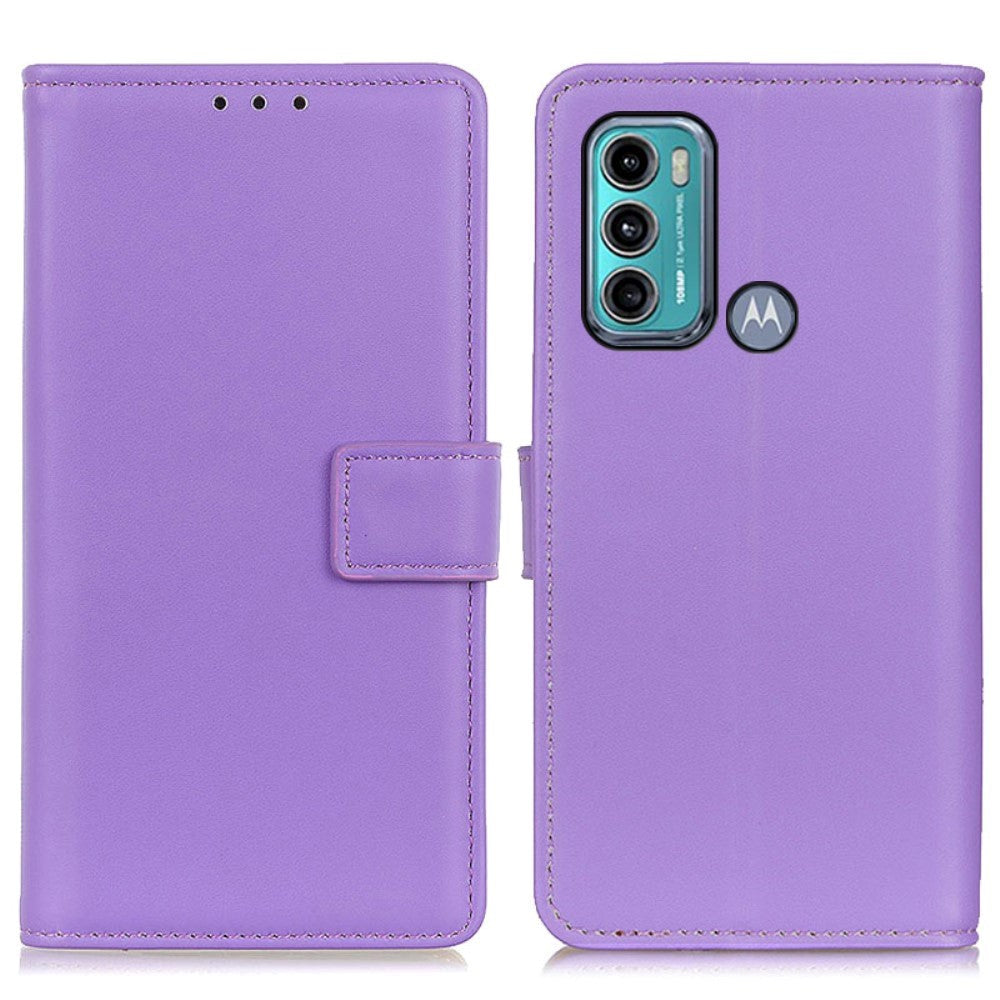 Motorola Moto G60 Læder Flip Cover m. Pung - Lilla