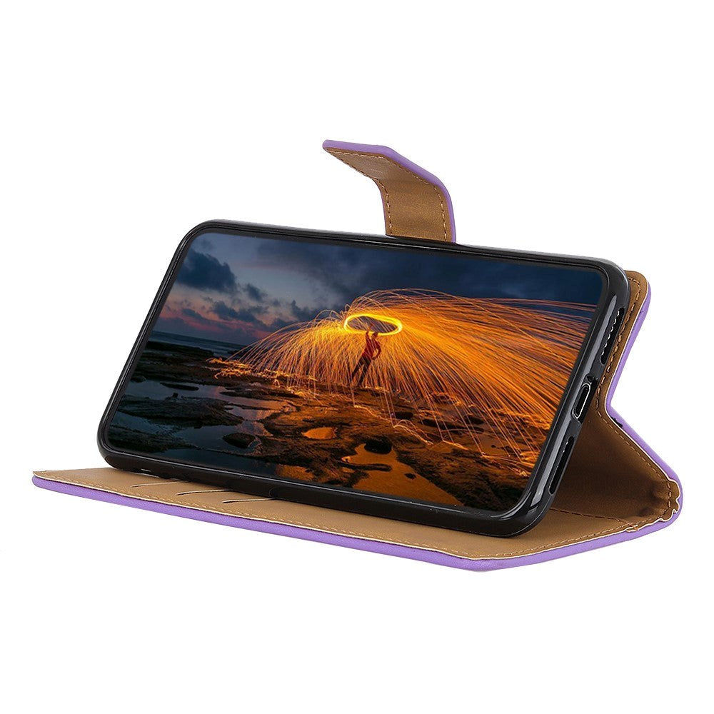 Motorola Moto G60 Læder Flip Cover m. Pung - Lilla