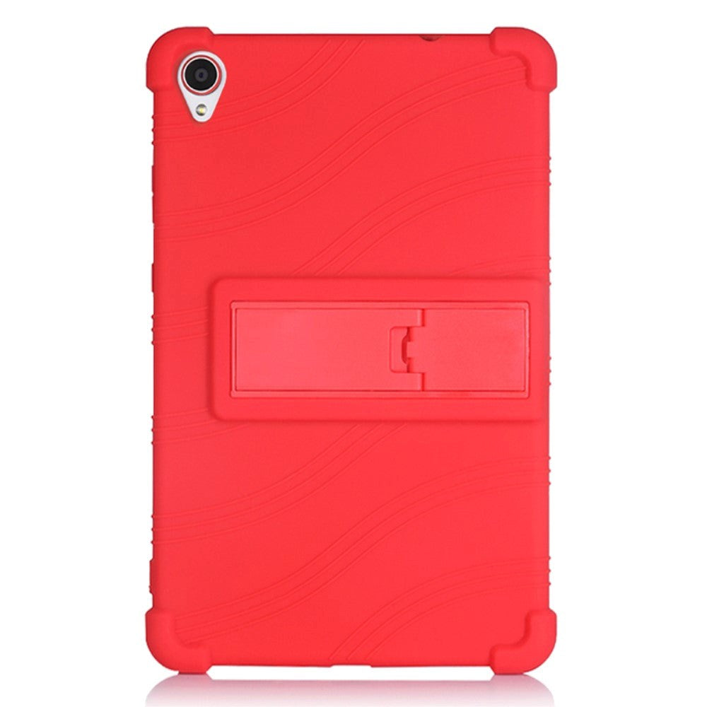 Lenovo Tab M8 (2nd Gen.) 8" Silikone Cover m. Ståfunktion - Rød