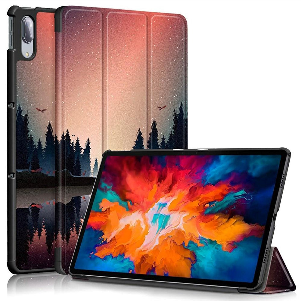 Lenovo Tab P11 Pro Imiteret Læder Flip Cover - Refleksion I Skovsø