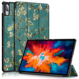 Lenovo Tab P11 Pro Imiteret Læder Flip Cover - Blomstergrene