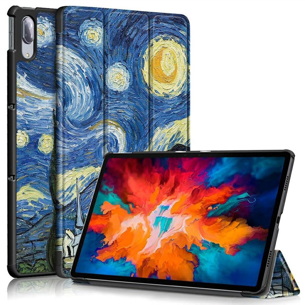 Lenovo Tab P11 Pro Imiteret Læder Flip Cover - Stjernenatten