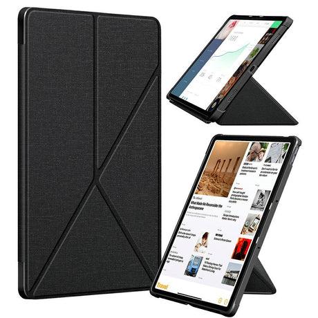 Lenovo P11 Pro Origami Flip Cover - Kunstlæder - Sort