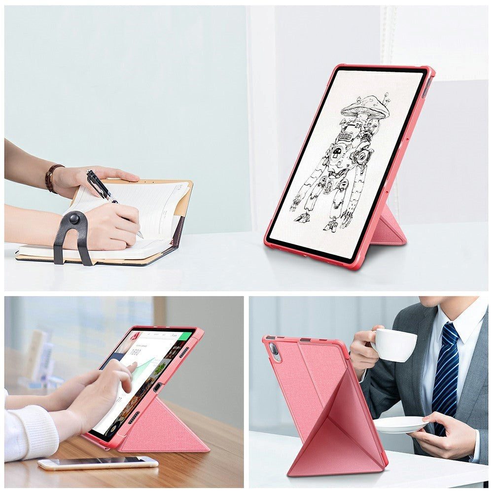 Lenovo P11 Pro Origami Flip Cover - Kunstlæder - Pink