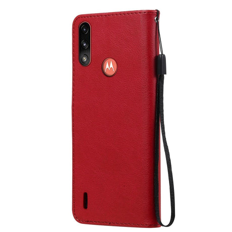 Motorola Moto E7 Power / E7i Power Flip Cover m. Pung & Ståfunktion - Rød