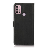 Motorola Moto G10 / G20 / G30 Litchi Læder Flip Cover m. Pung - Sort