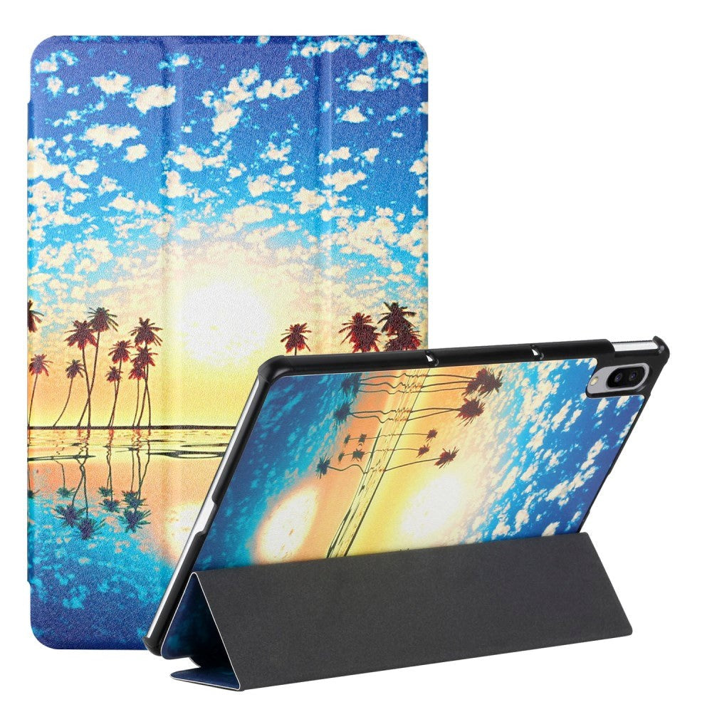 Lenovo Pad Pro / Tab P11 Pro Imiteret Læder Flip Cover - Solnedgang