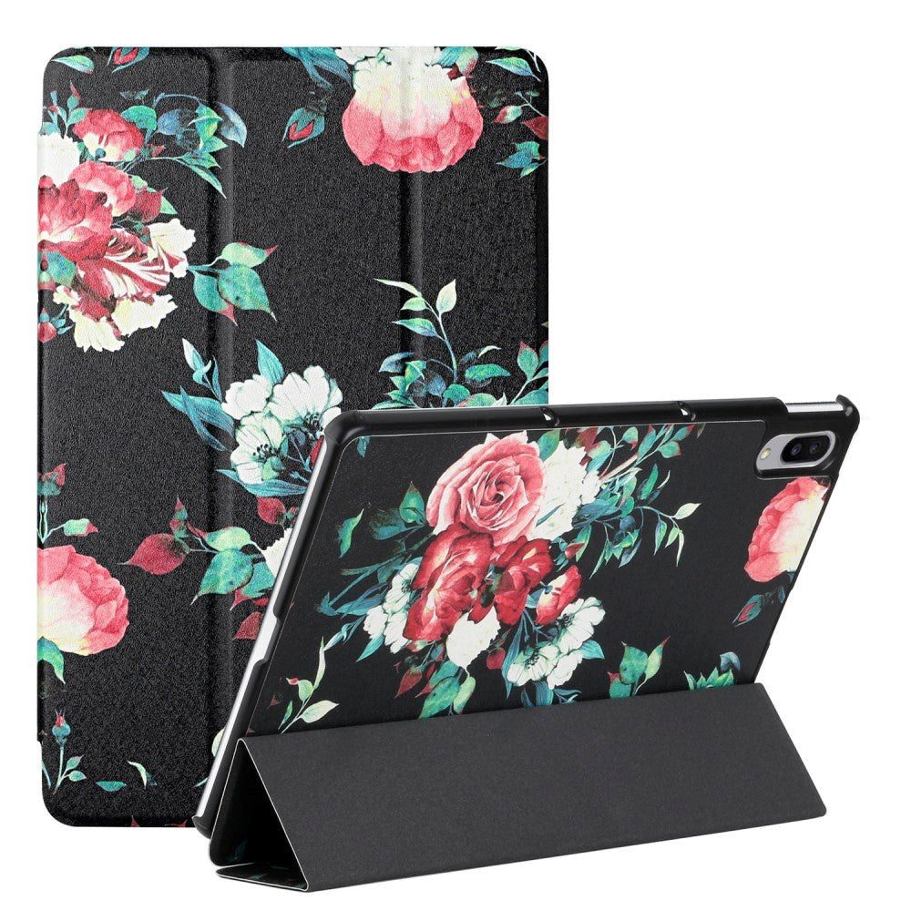 Lenovo Pad Pro / Tab P11 Pro Imiteret Læder Flip Cover - Roser