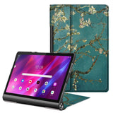 Lenovo Yoga Tab 11 Læder Cover med Ståfunktion - Hvide Blomster