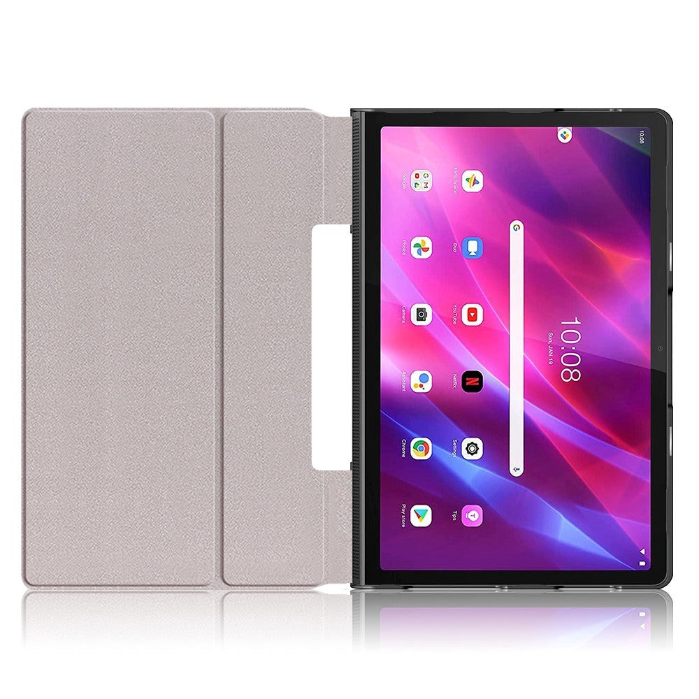 Lenovo Yoga Tab 11 Læder Cover med Ståfunktion - Sommerfugle & Blomster