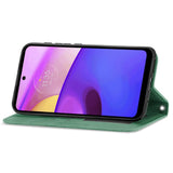 Motorola Moto E40 / E30 / E20 Blødt Læder Flip Cover m. Pung - Grøn