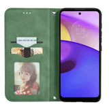 Motorola Moto E40 / E30 / E20 Blødt Læder Flip Cover m. Pung - Grøn