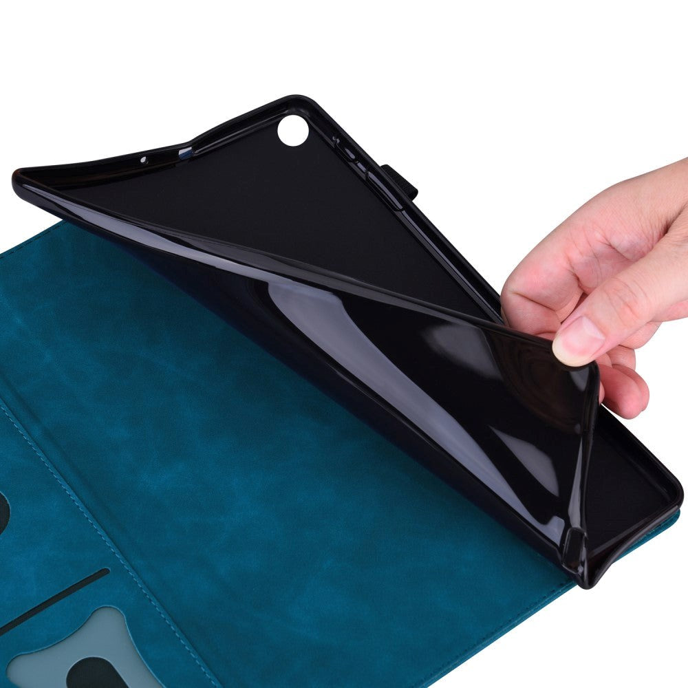 Lenovo Tab M10 FHD REL (TB-X605FC/LC) Læder Flip Cover m. Pen Holder & Kortholder - Blå