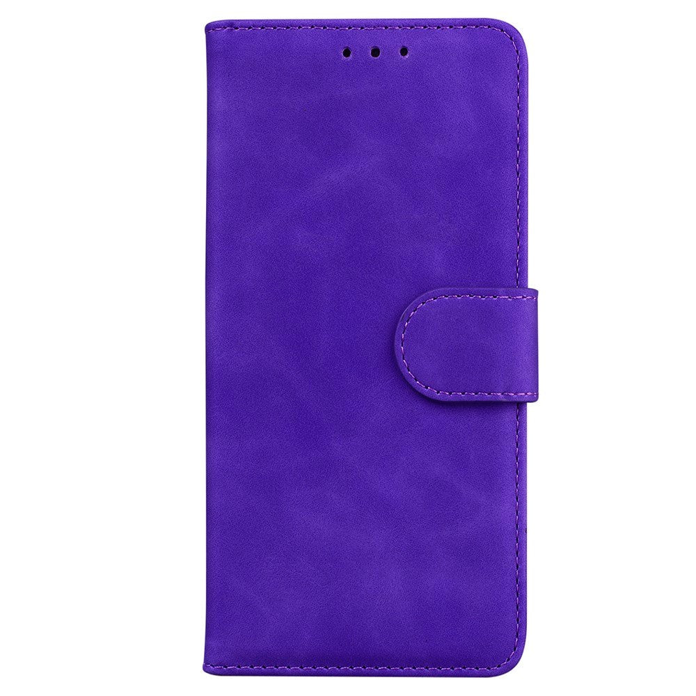 Motorola Edge 30 Pro Blødt Kunstlæder Flip Cover m. Pung - Lilla