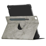 Lenovo Tab M10 Plus (3. Gen) 10.6" (TB-125F/128F) Læder Flip Cover m. 360 Graders Ståfunktion & Penholder - Grå