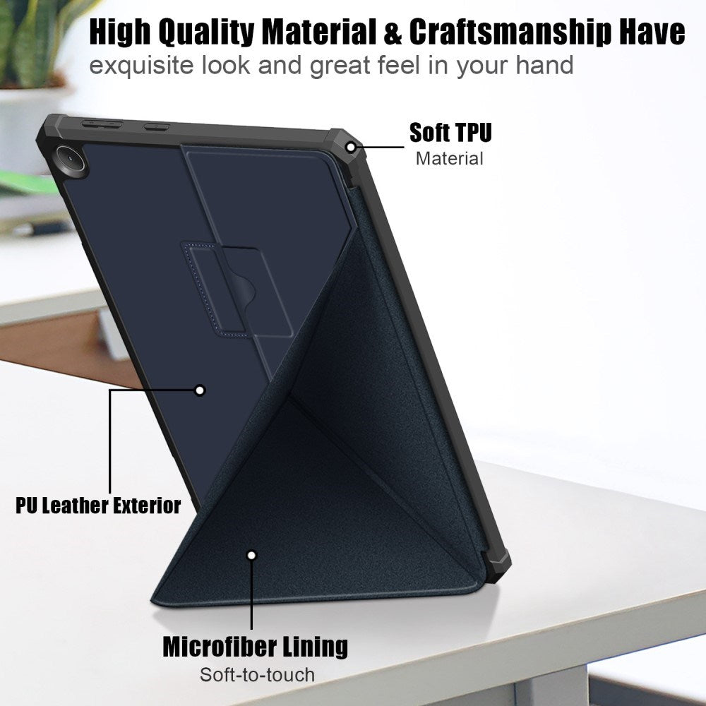 Lenovo Tab M10 (3. Gen) 10.1" (TB-328F/TB-328X) Fleksibelt Origami Flip Cover - Blå