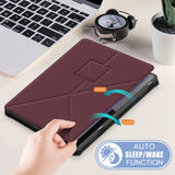 Lenovo Tab M10 (3. Gen) 10.1" (TB-328F/TB-328X) Fleksibelt Origami Flip Cover - Rød