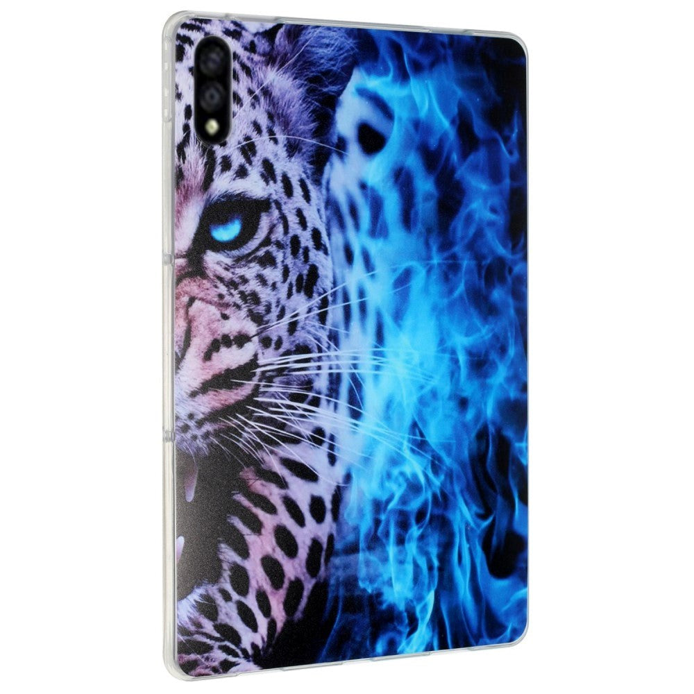 Lenovo Tab P11 Pro Bagside Cover m. Motiv - Blå Leopard