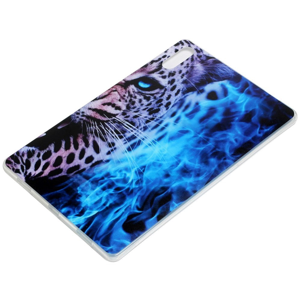 Lenovo Tab P11 Pro Bagside Cover m. Motiv - Blå Leopard