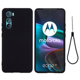 Motorola Edge 30 Silikone Cover m. Strop - Sort