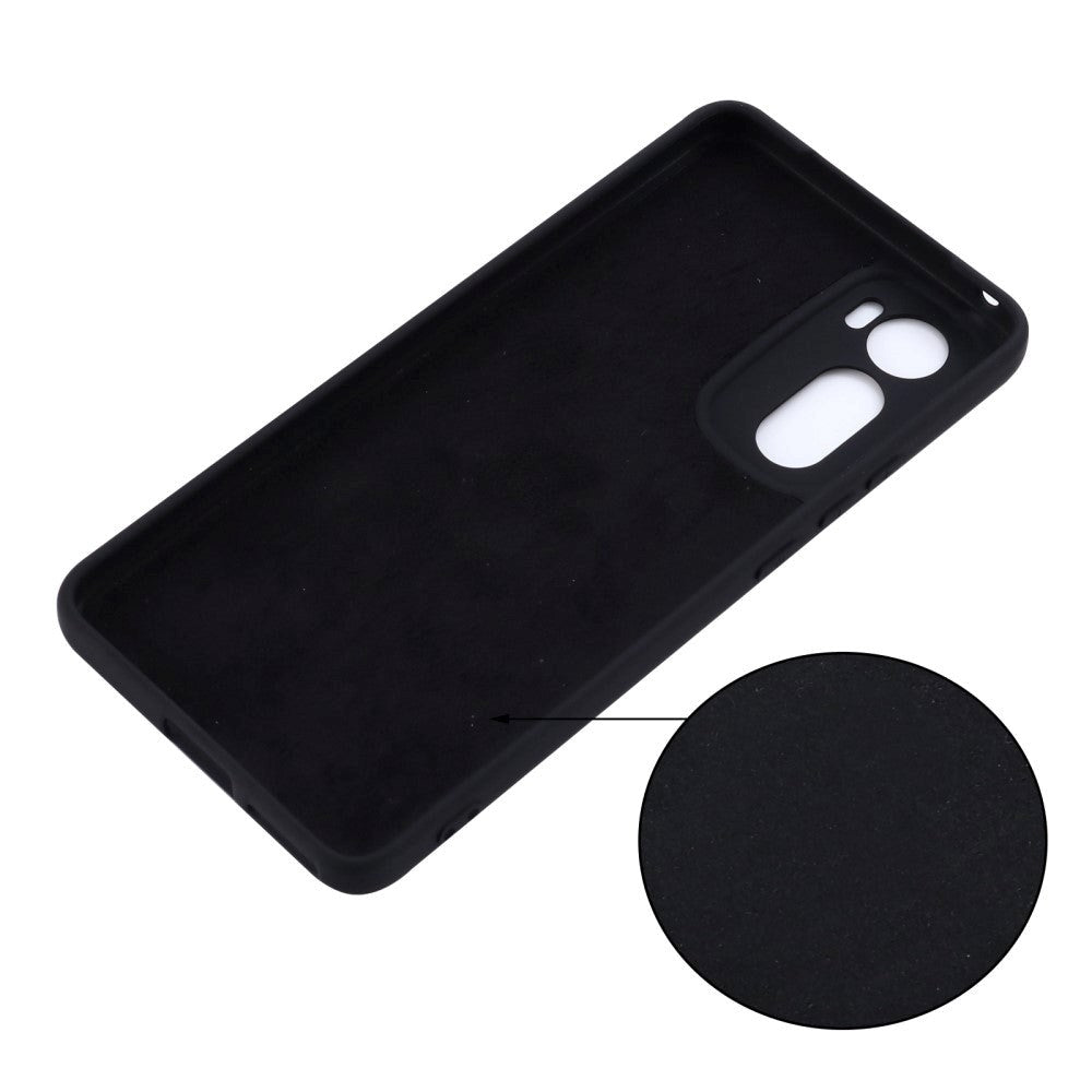 Motorola Edge 30 Silikone Cover m. Strop - Sort