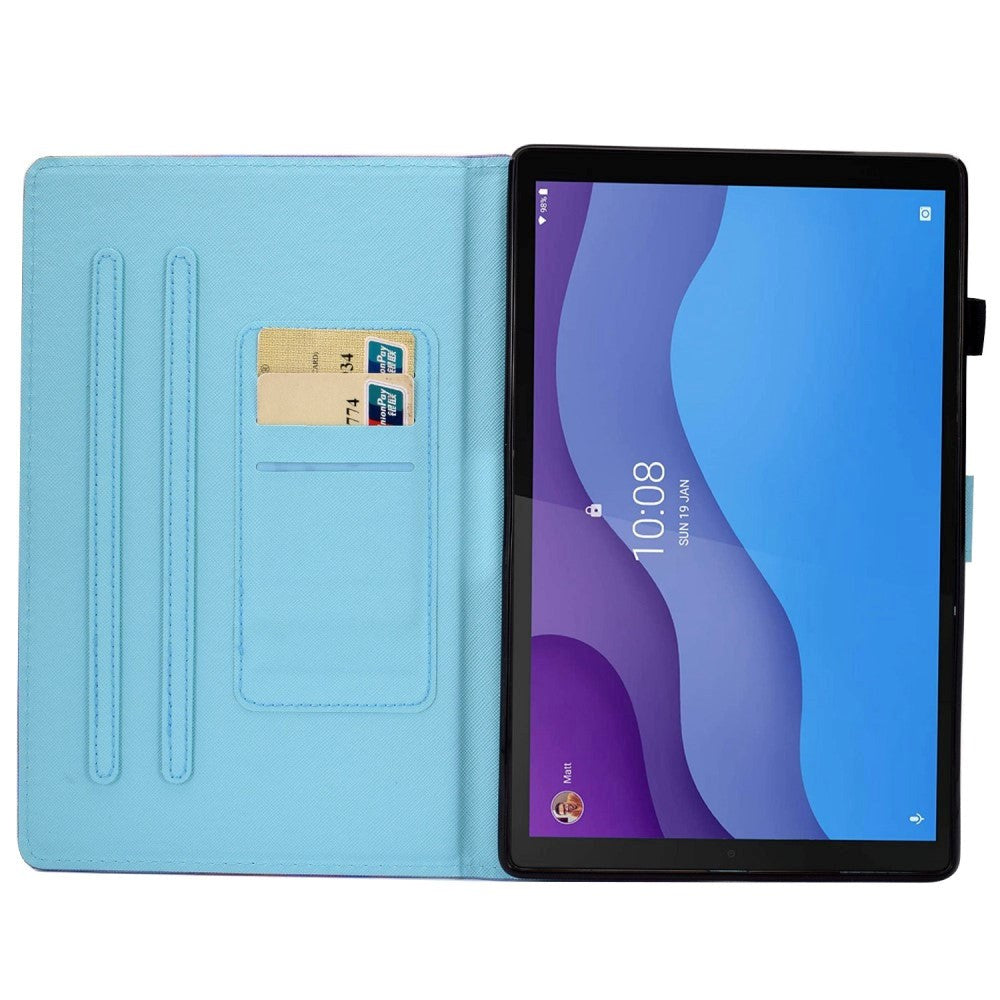 Lenovo Tab M10 (3. Gen) 10.1" (TB-328F/TB-328X) Flip Cover m. Ståfunktion & Kortholder - Enhjørning