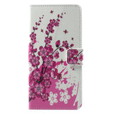 Motorola Moto G5s Plus Pink Flowers Wallet Cover m. Pung