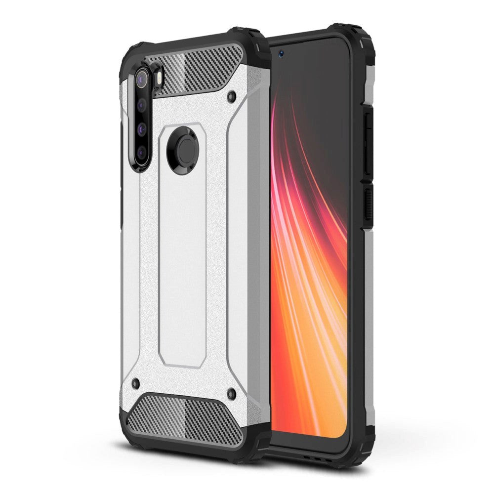 Xiaomi Redmi Note 8 Håndværker Cover - Sølv - Armor Guard